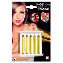 Tužky na obličej glitrové barvy